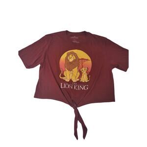 2587 Disney The Lion‎ King Women's Maroon Crop Top Size Large